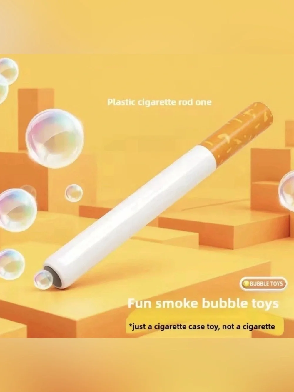 Novelty Bubble Toy Cigarette Pack with 2 Toy Cigarettes and solution